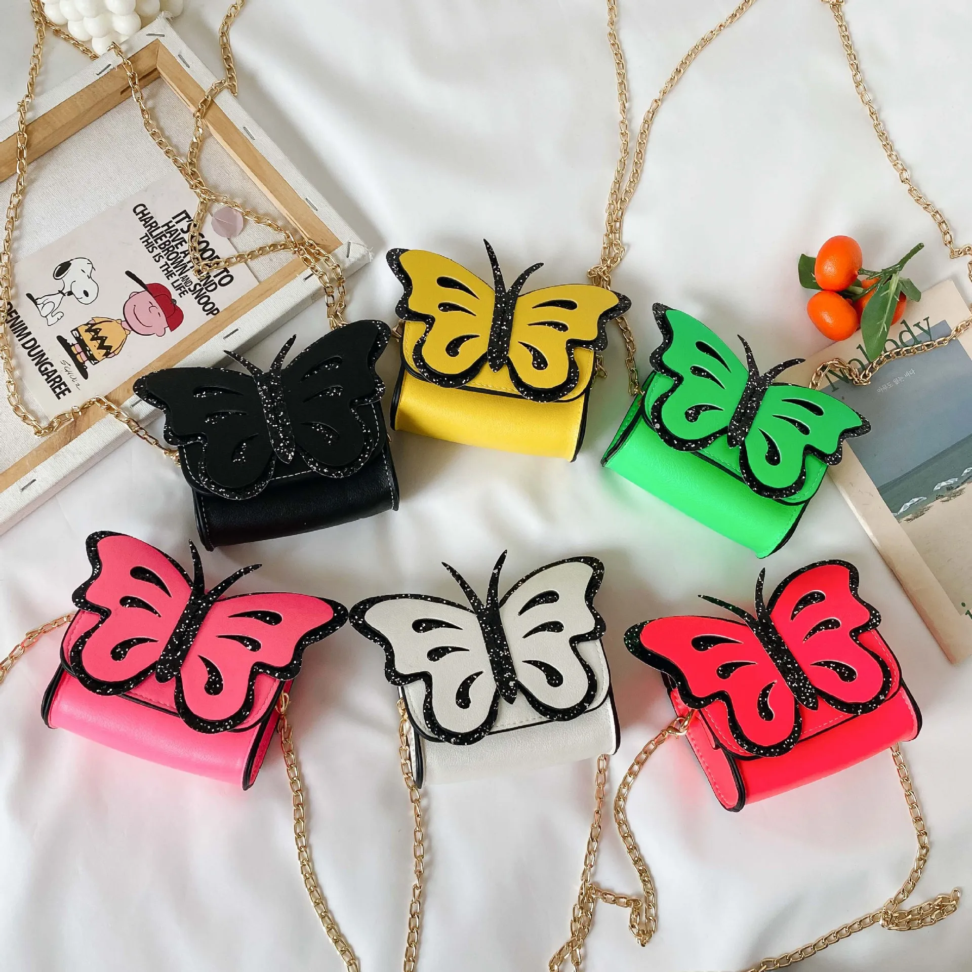 

Cute Girls Mini Purses 2021 Kawaii Butterfly Kids Small Coin Wallet Pouch Little Girl Crossbody Bags Baby Party Purse Gift