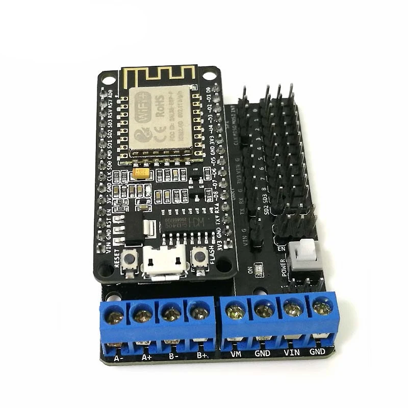 ESP8266 Wireless Controller NodeMCU Development Board+ Motor Driver Board RC Robot Chassis Control Kit DIY For Arduino