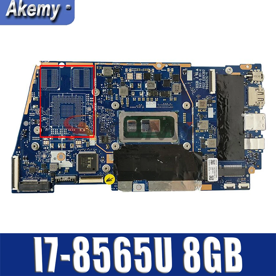 

Akemy UX431FA/FN notebook mainboard For ASUS ZenBook UX431FAC UX431FN UX431F X431FA Laptop Motherboard I7-8565U 8GB GM test ok