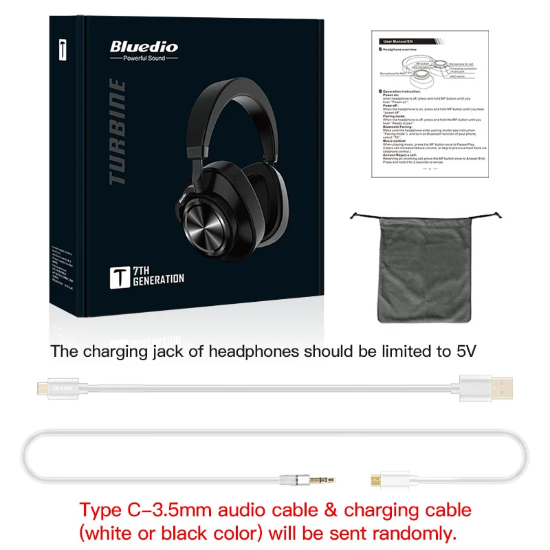 

Bluetooth Headphones Wireless Headset Bluedio T7 bluetooth 5.0 sound with 57mm loudspeaker face recognition for phone