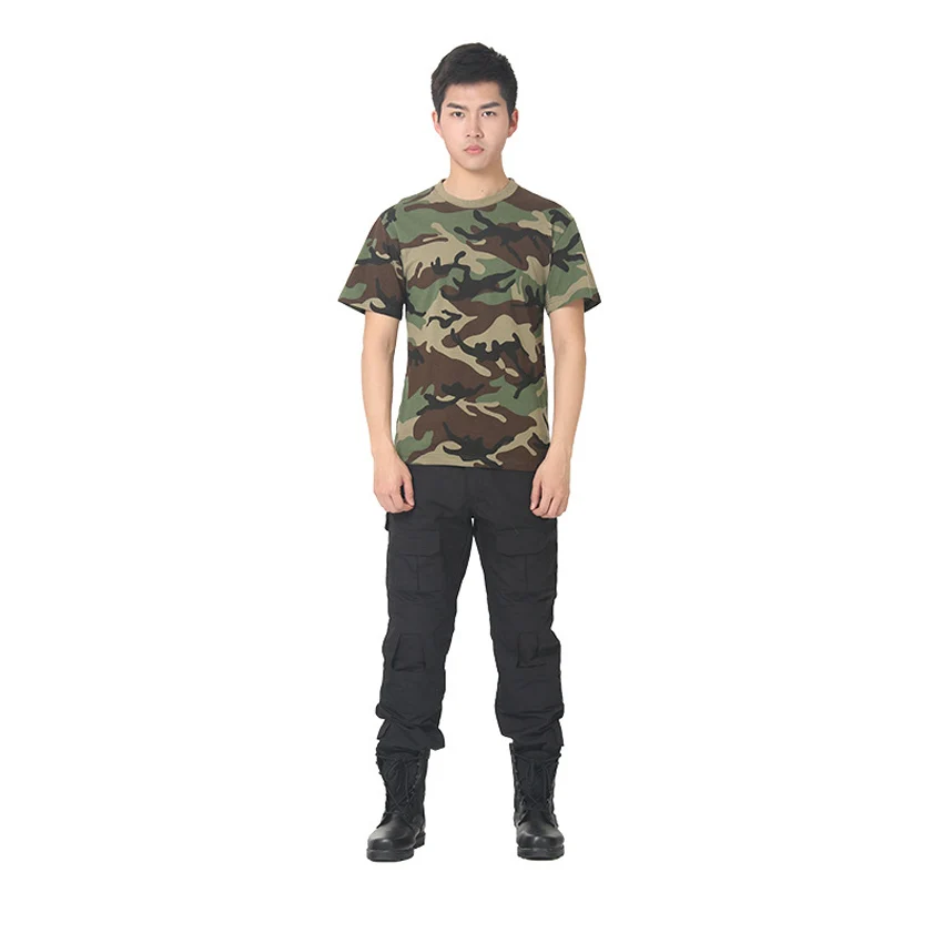 Мужская Летняя военная форма ACU CP футболка с коротким рукавом тактические боевые