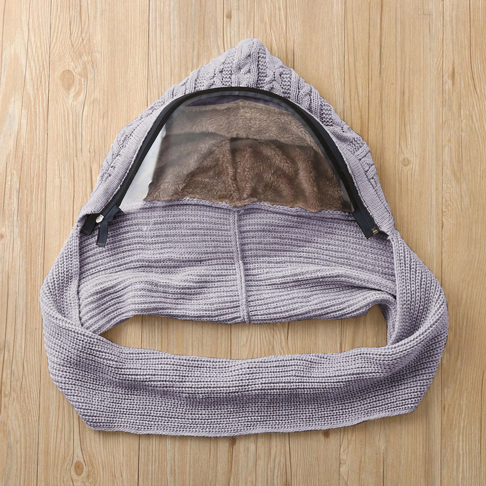 

Full Face Mask Outdoor Sports Headwear Scarves Transparent Hooded Sdult Hat Winter Scarf Warm Full Face Scarf Cycling Scarves