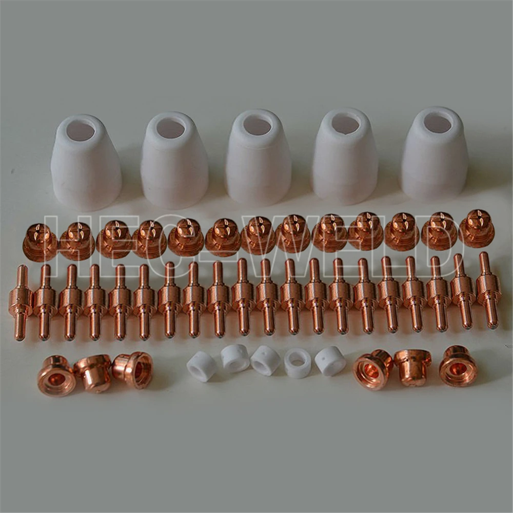 

50pcs PT-31 LG-40 Plasma Ferramenta Cutter Torch Consumables KIT Electrodes TIPS Nozzles Fit CT-312 CUT40 CUT50 LGK40 2018New