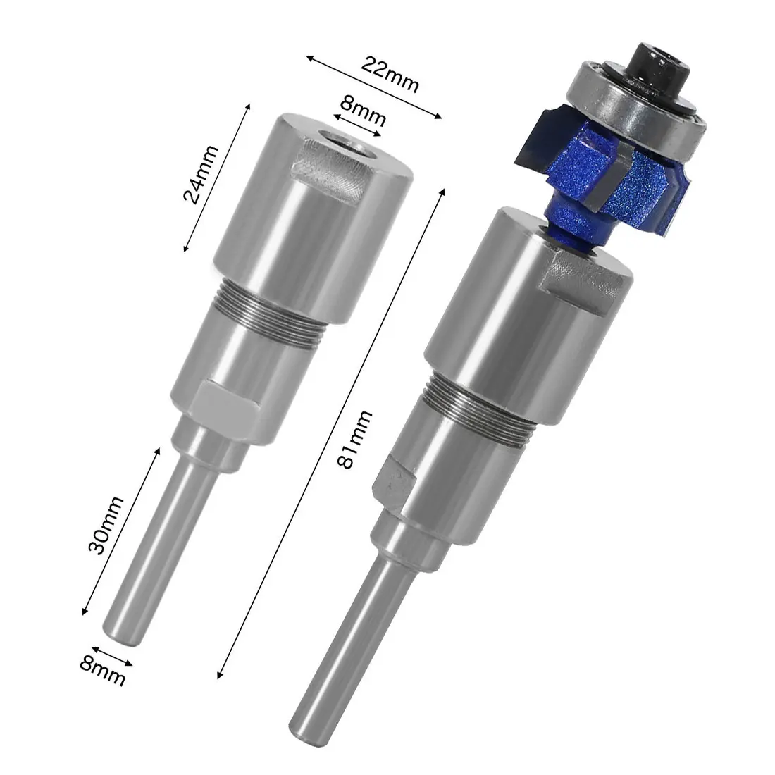 

1PC 1/2 1/4" Shank Milling Cutter Wood Carving Router Bit Extension Rod Collet Engraving Machine For Wood