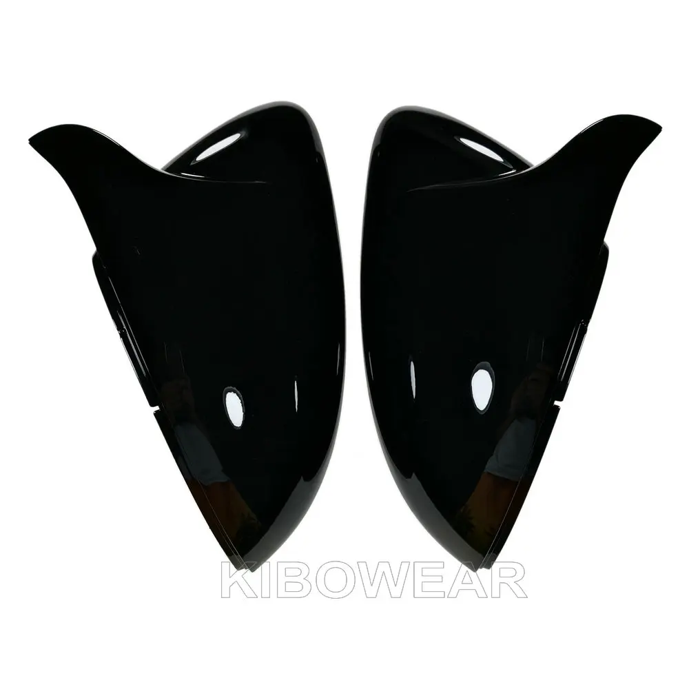Black Bat Style Side Wing Mirror Cover for VW Golf 7 MK7 7.5 GTD R GTI GTE VII Cap E-golf 2013 2018 2019 2020 Horn Shape replace
