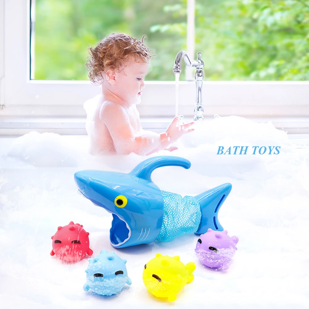 

1set Animal Squeeze Floating Toys Bathing Parent-child Interactive Toys for Gift Parent-child Interactive Shower Water Toy Set