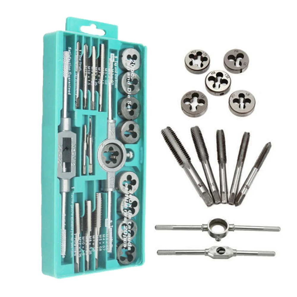 

Hand Reamers 20 Piece Taps For Metric Thread And Die Wrench Sets For Screw Tap Removal Equipment Homeuse Toolkit
