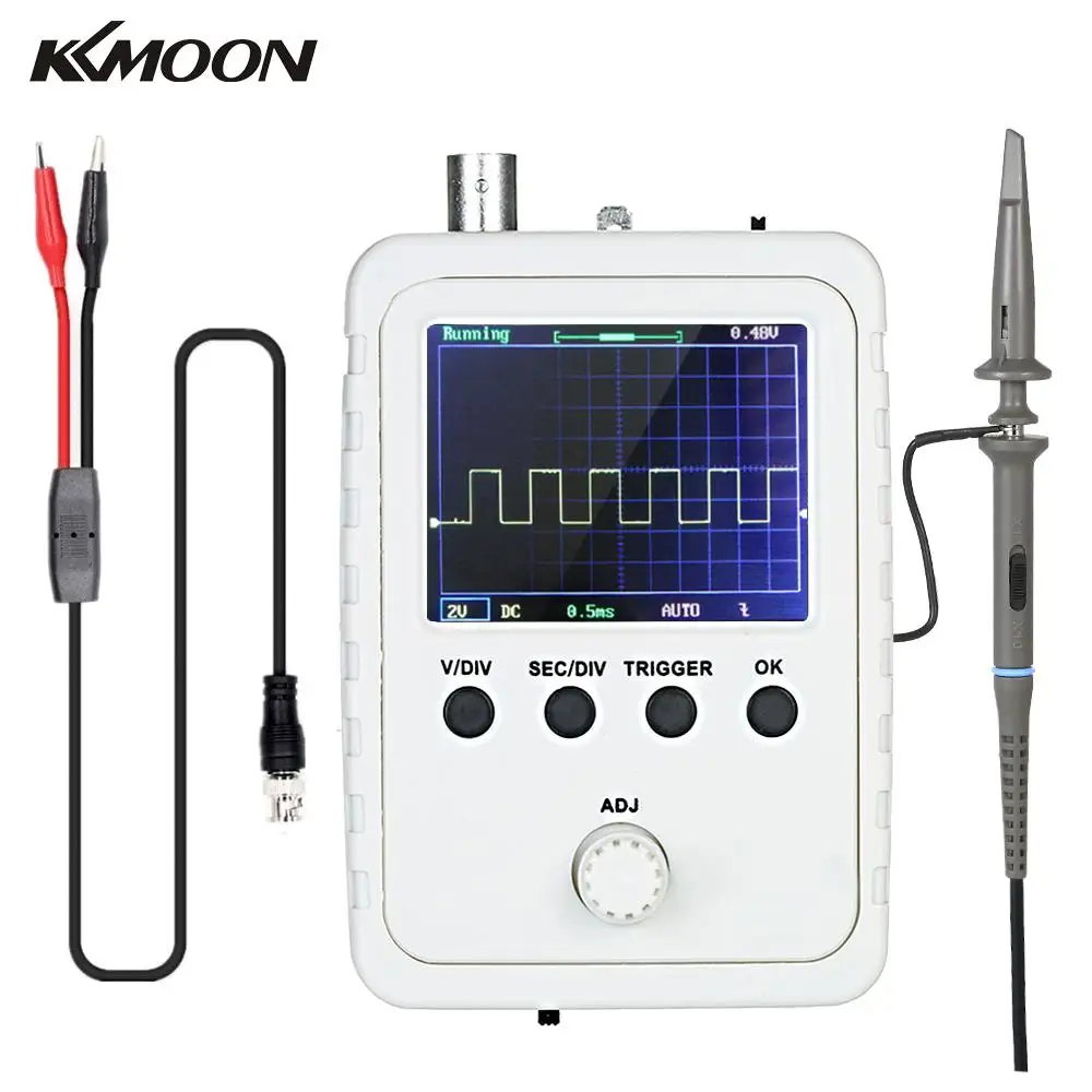 KKmoon 2," портативный мини цифровой осциллограф TFT логический анализатор комплект с адаптером питания и bnc-клипсой осциллографа кабельный зонд