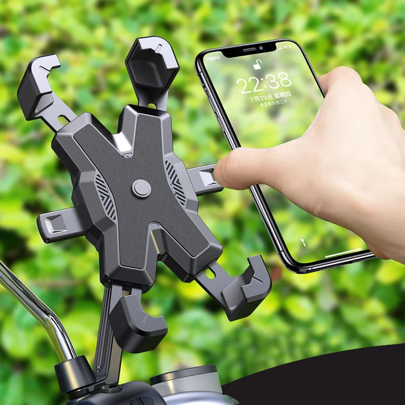 

Bike Phone Holder Bicycle Aluminum Alloy Phone Holder 360 Rotatable Motorcycle Handlebar Phones Holders Bicycle Accessories