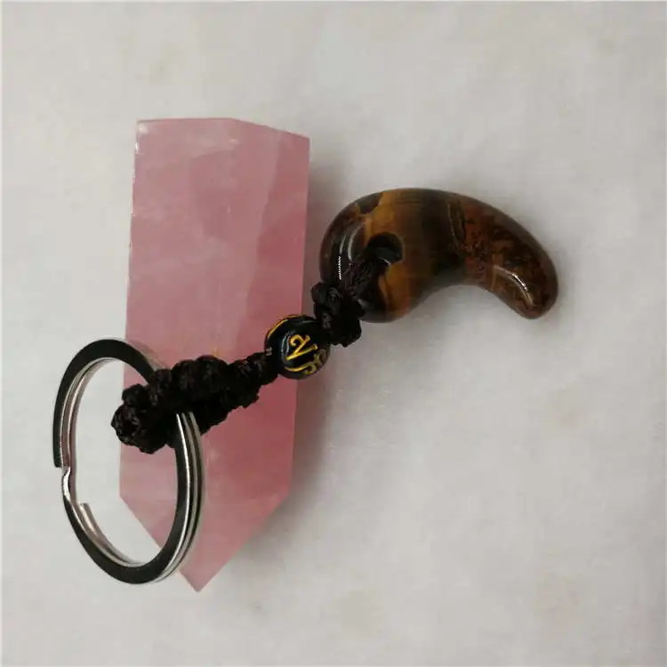 Прямая доставка брелок натуральный желтый тигровый глаз хрустальные аксессуары