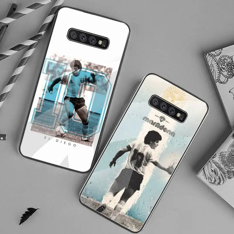 

Argentina Diego Armando Maradona 10 Phone Case Tempered Glass For Samsung S20 Plus S7 S8 S9 S10 Plus Note 8 9 10 Plus