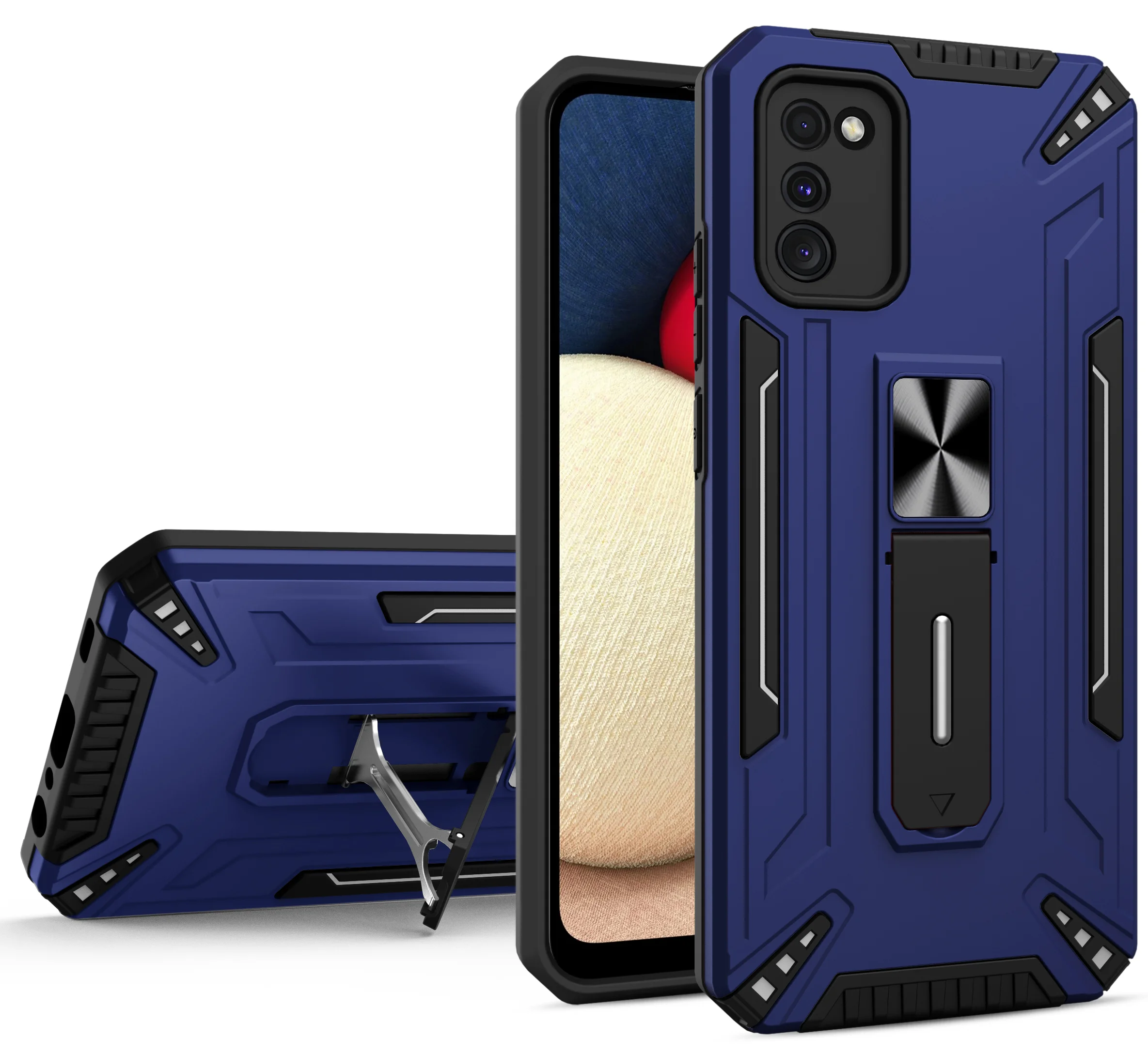 

Luxury Armor Bracket Magnetic Anti-fall Phone Case For Samsung Galaxy S20 FE S21 Plus Ultra Shockproof Protection Stand Cover