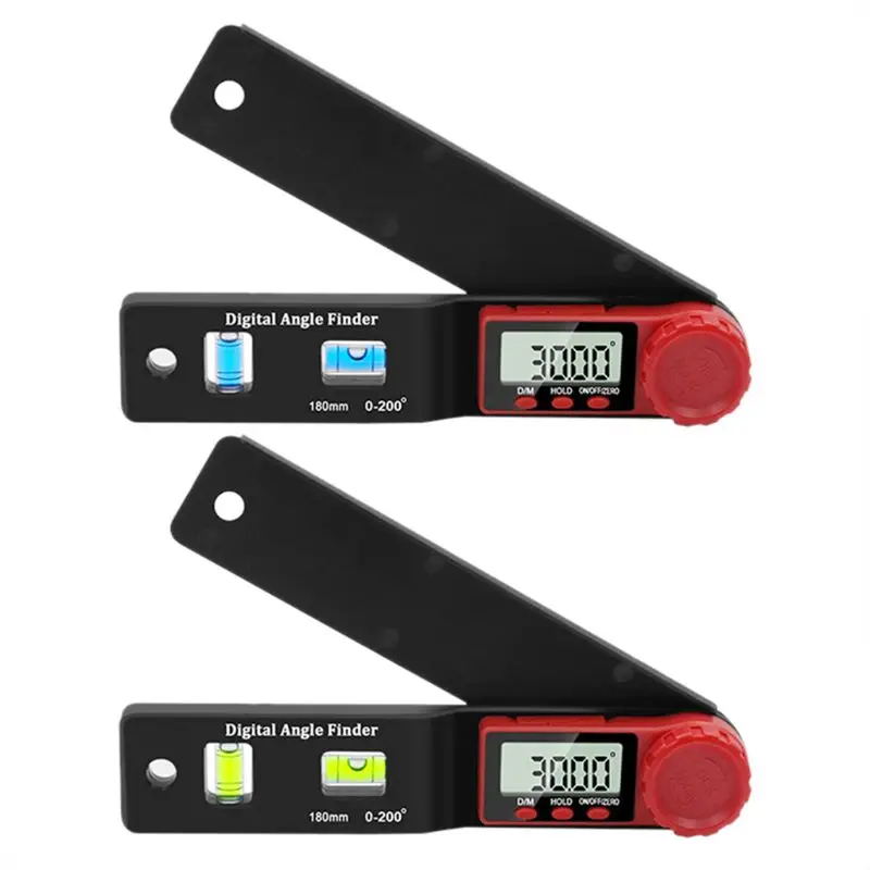 

180mm Angle Ruler Inclinometer Bubble Level Goniometer Protractor Angle Finder