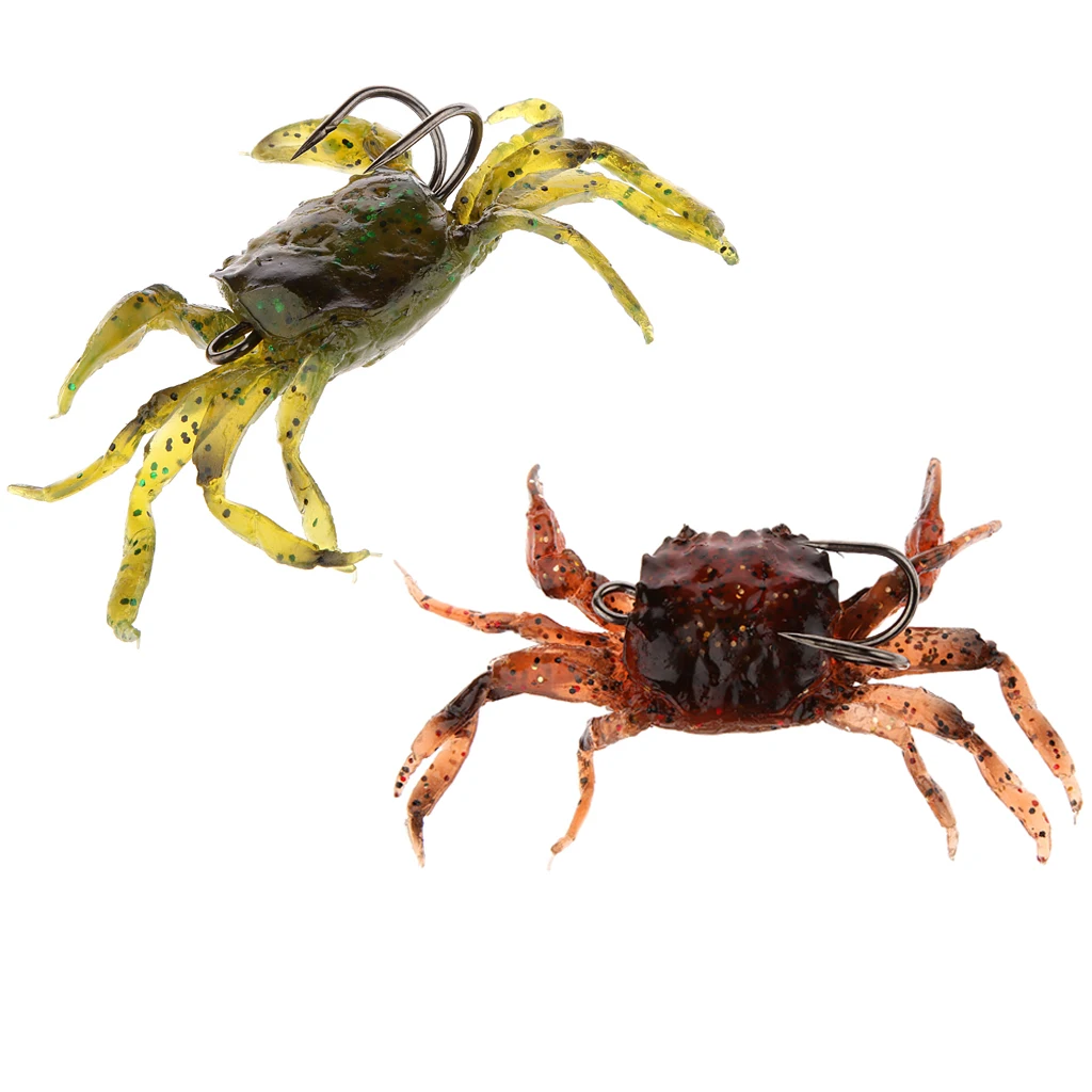 2 шт. мягкие рыболовные приманки в виде краба | Спорт и развлечения