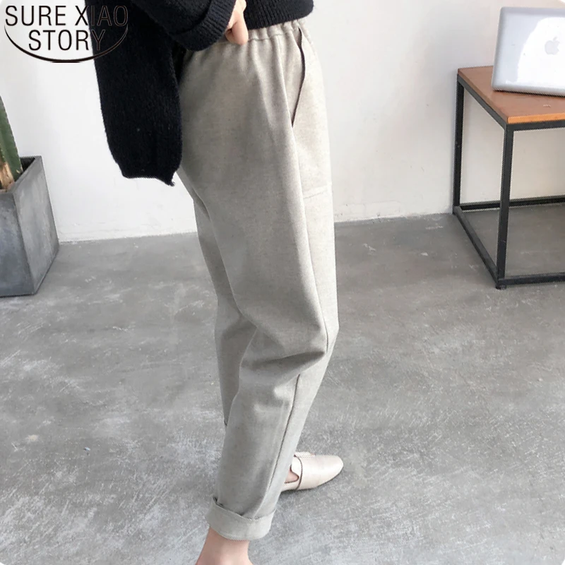 Новинка 2021 корейские шаровары с эластичным поясом женские свободные брюки