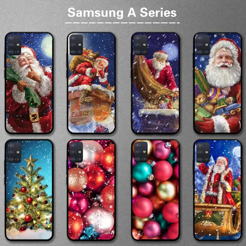 

Christmas New Year Phone Case For Samsung A6 A7 A8 A10 A11 A20 A21 A30 A31 A40 A50 A70 A80 A91 Plus S E Cover