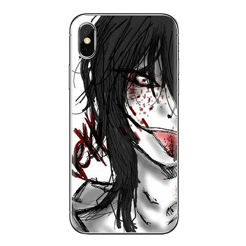 For Xiaomi Mi3 Samsung A10 A30 A40 A50 A60 A70 Galaxy S2 Note 2 Grand Core Prime Jeff the killer Horror Animation Silicone Cases |