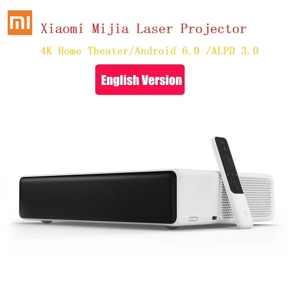 Xiaomi Mijia Ультра короткий лазерный проектор 150 дюймов 5000 ANSI 1080P 4K Android домашний ТВ кинотеатр WiFi BT английская версия