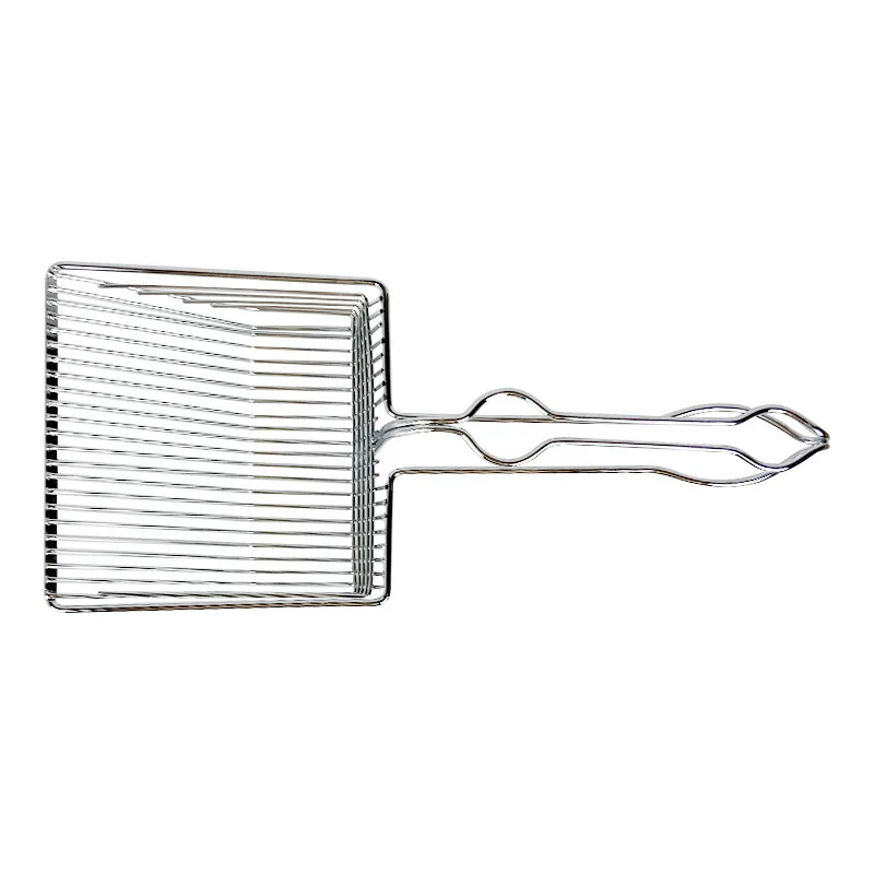 Лопатка для кошачьего туалета серебристая лопатка из нержавеющей стали домашних