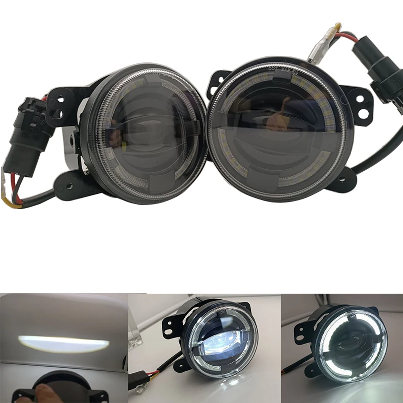 4 дюйма 30 Вт светодиодный головной светильник тумана DRL для Jeep TJ JK JKU Рубикон