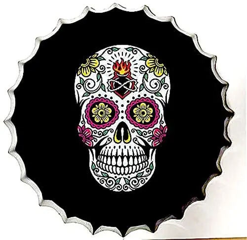 

Настенные знаки в виде свиньи, искусственный череп из мультфильма, крышки для бутылок, ретро металлический жестяной знак, ручная работа, укр...