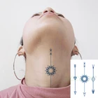 Водостойкая Временная наклейка с чернилами для сока, стрелка, алмаз, дурмана, цветок, геометрический Фруктовый гель, стойкая татуировка для мужчин и женщин