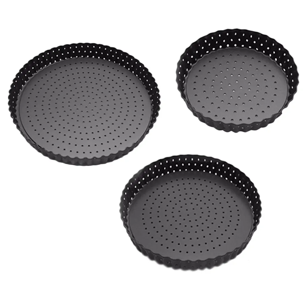 

Pizza Tray Carbon Steel Thickened Non-stick Perforated Live Bottom Pizza Tray Crispy and Durable Baking Mold Baking Tray