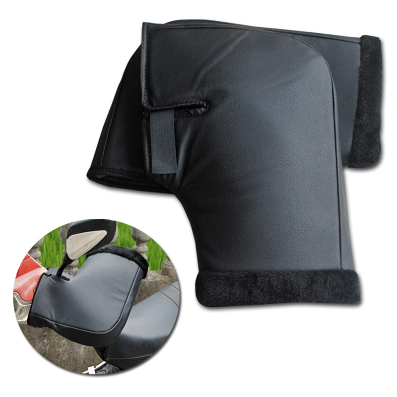 

Motorcycle Handlebar Cover Windproof PU Winter Thick Warm Handlebar Muffs Thermal Cover Gloves Universal For Motorcycles