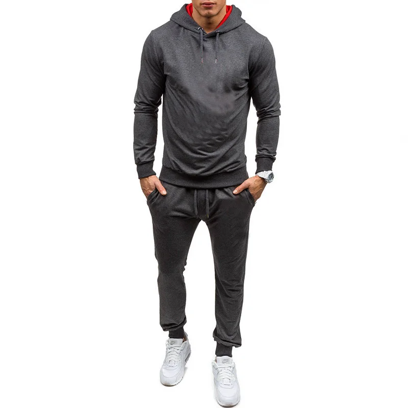 

Men Hoodies+Pants Sport Suit Running Men Clothing Set Gym wear Tracksuit Fitness Bodybuilding Jogger