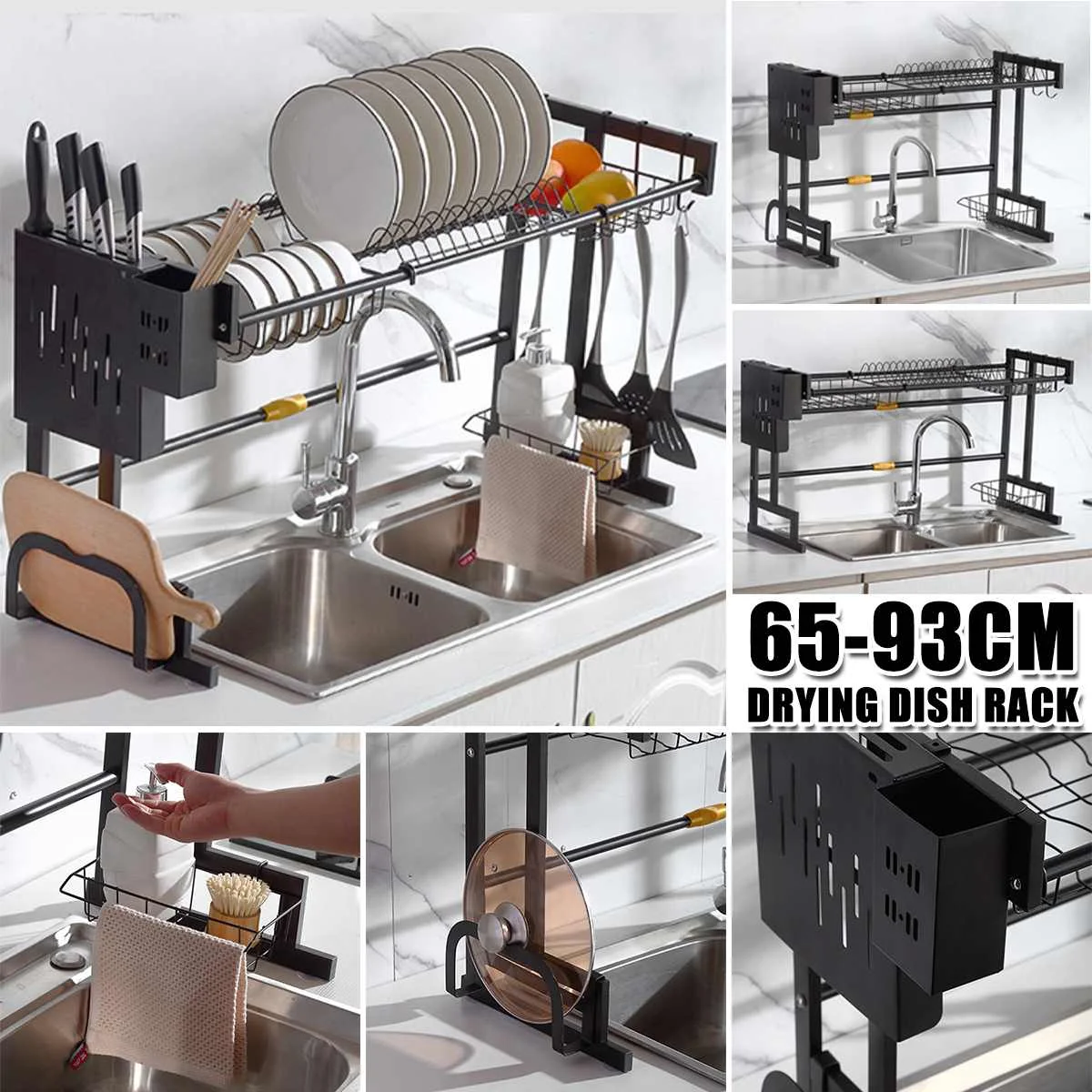 

2 вида, органайзер для кухонной полки из нержавеющей стали, сушилка для посуды, сушилка над раковиной, сушилка для кухонной столешницы, держа...