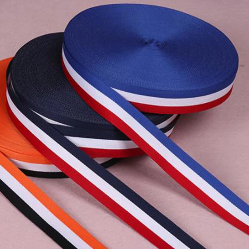 1M Green Blue Orange Stripe Cable Stain Ribbon DIY Sewing Cloth Hat Backpack Straps Bias Tape Hand Belt Accessories | Дом и сад