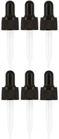 18410 20410 black plastic glass dropper cap for essential oil glass bottle massage oil essence bottles 5ml 10ml 15ml 20ml 30ml