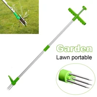 pruning tool root remover tool outdoor claw weeder portable manual garden long handled aluminum lightweight stand up weed puller