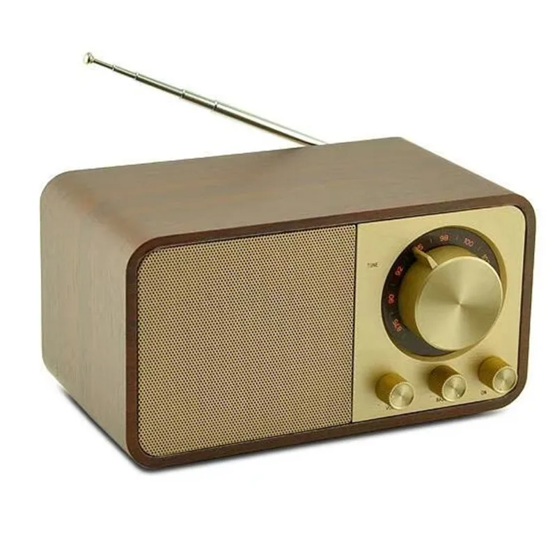 Ретро портативный Bluetooth динамик деревянный корпус разъема в карты fm-радио с антенной Беспроводной плеер аудио сабвуфер Caixa De Som F4075