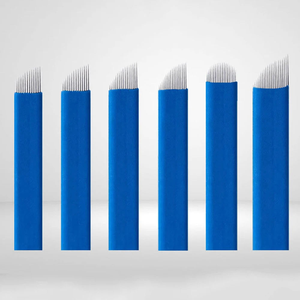

50 шт. крайне тонкий 0,2 мм нано лезвия мануального татуажа бровей, иглы для перманентного макияжа бровей игла для тату-машинок лезвие проводк...