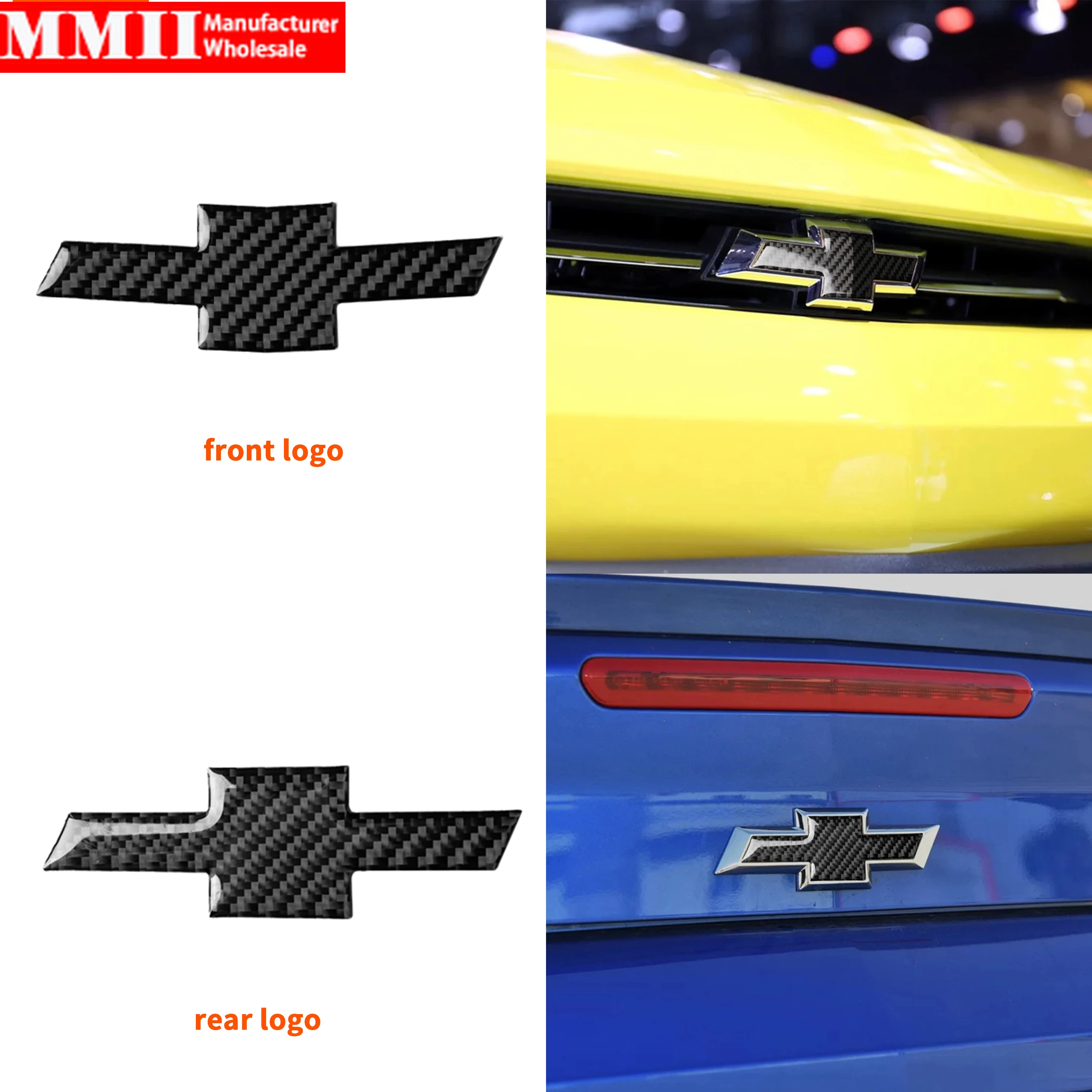 

Для Chevrolet Camaro 2016 2017 2018 2019 передний задний логотип для багажника Аксессуары для панели для салона из углеродного волокна Camaro