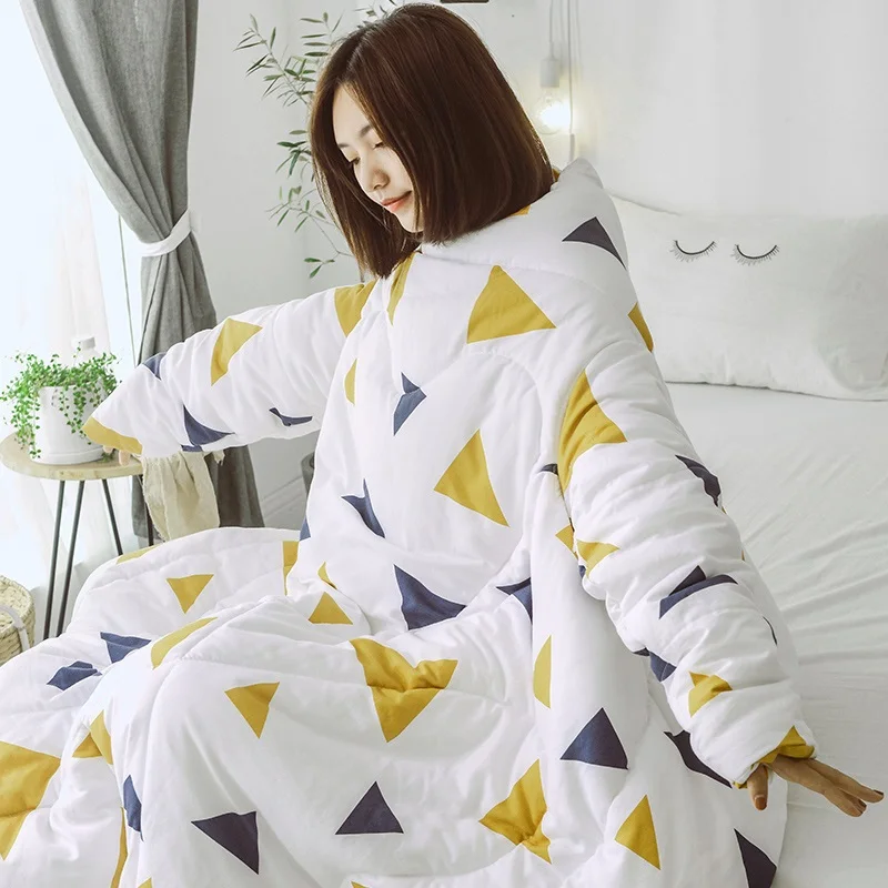 Зимнее ленивое одеяло с рукавами можно носить накидка покрывало одежда| |