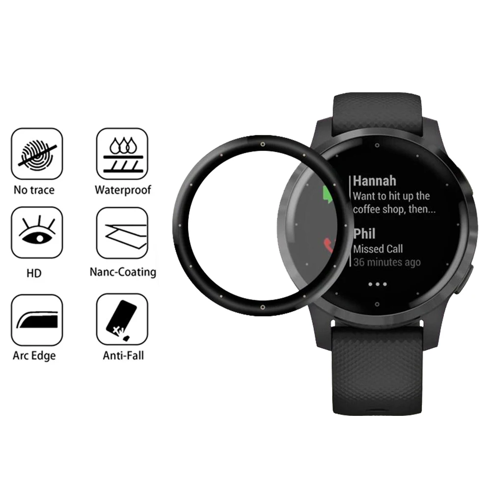 

Soft Fibre Glass Protective Film Cover For Garmin vivoactive 4s Full Screen Protector Case For Garmin vivoactive 4s Smart Watch