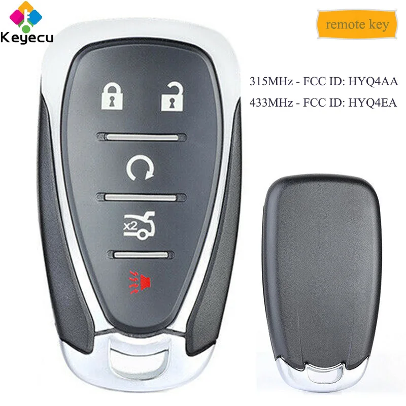 KEYECU умный пульт дистанционного управления автомобильный ключ 5 кнопок 315 МГц/433