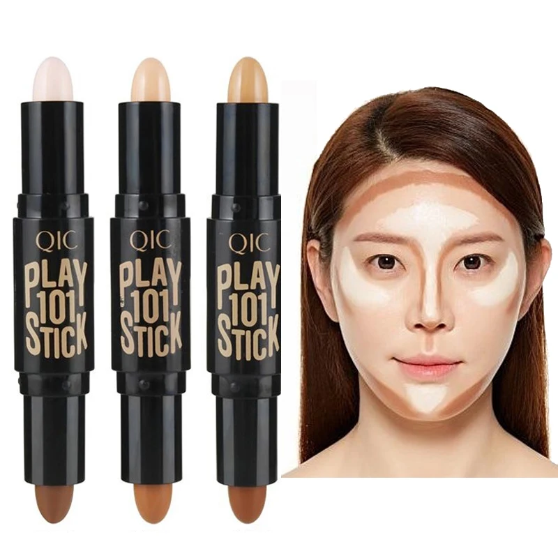 Тональный крем для лица с двойным консилером 3 типа косметическая пудра базовый