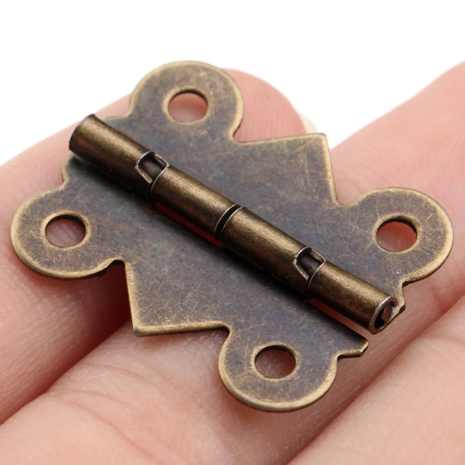 20/12/4pcs Hinges with screws Butterfly Style Butt Iron hinge Antique Bronze Vintage Wooden jewelry box wine case 25*20mm | Обустройство