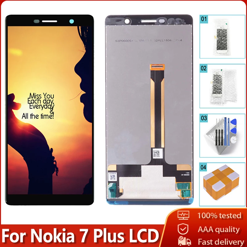 6 0 &quotоригинальный модуль дисплея для Nokia 7 Plus ЖК дисплей сенсорный экран