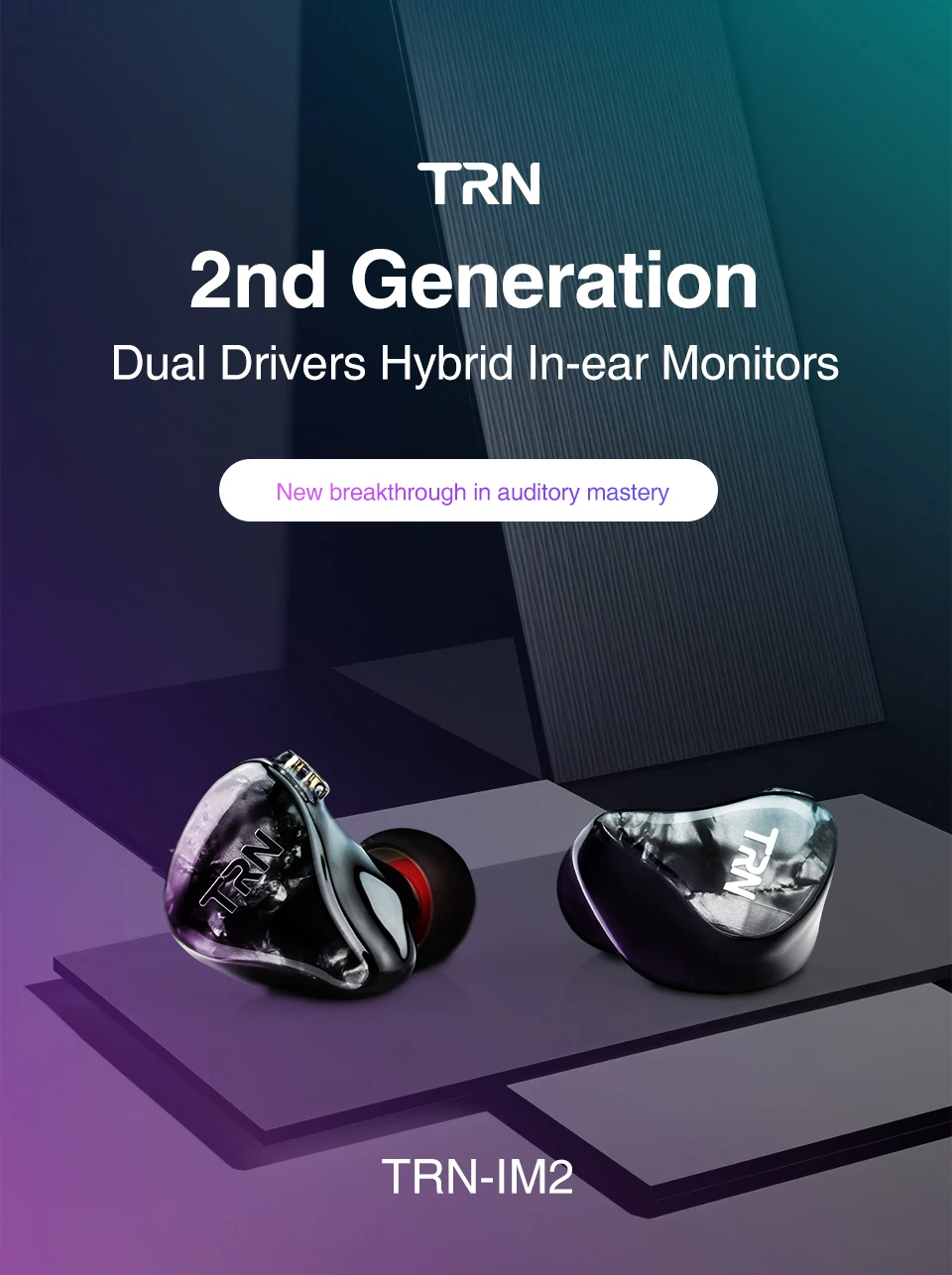 TRN IM2 1DD+ 1BA гибридные наушники в ухо HIFI DJ монитор для бега спортивные наушники ушные наушники гарнитура с 2PIN Съемная TRN IM1 V80