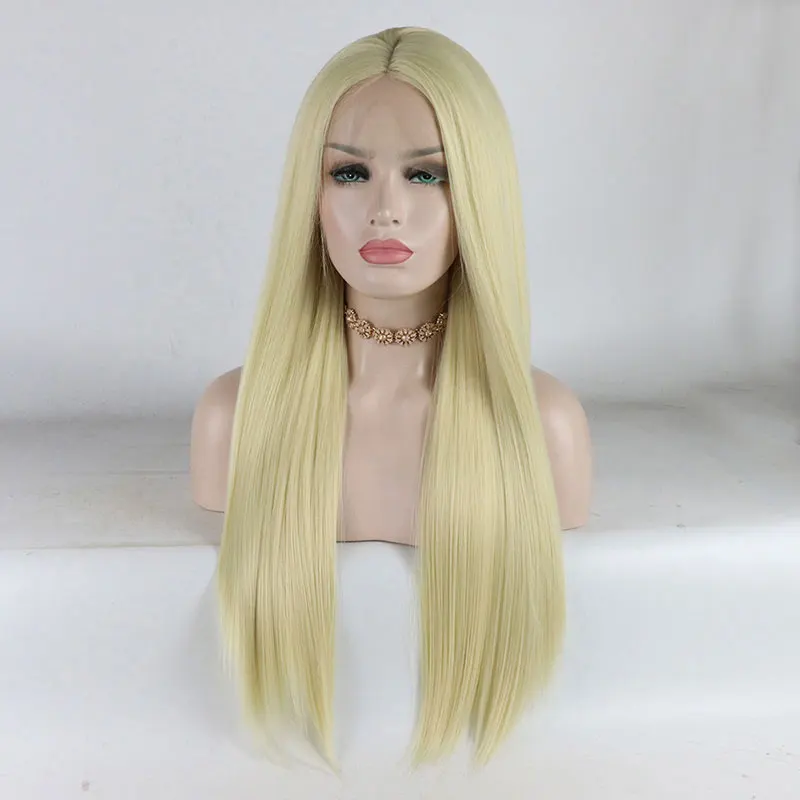 BM honey Blonde Yaki прямой 13*3 синтетический парик фронта шнурка термостойкие волокна волос средний пробор натуральный волос для женщин