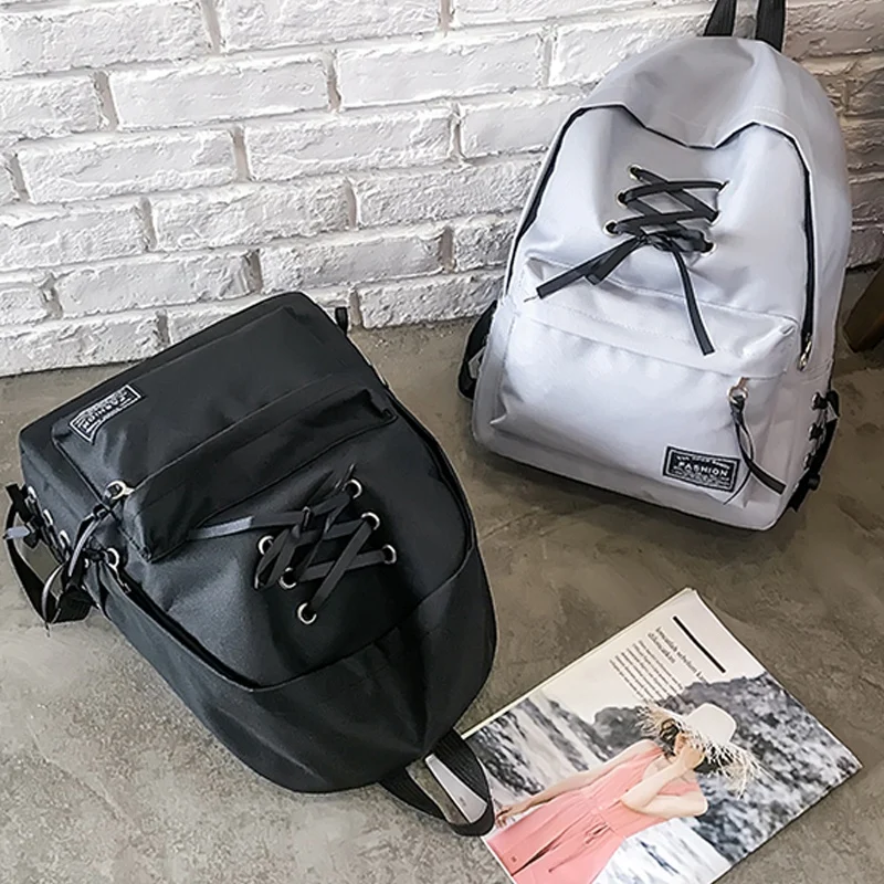 

Fashion Bowknot Scarf Large Capacity Nylon College Student Backpack