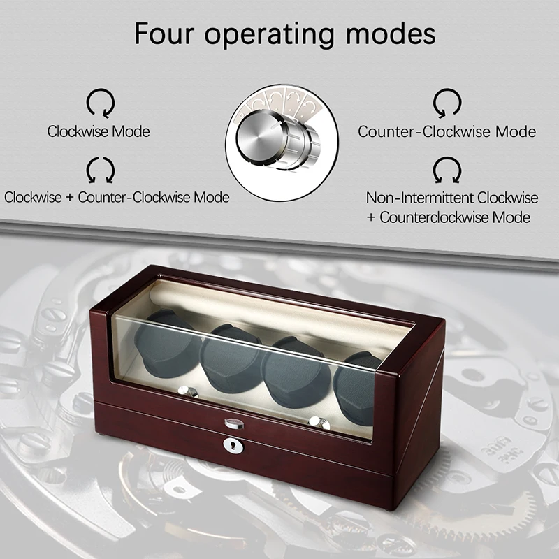 Футляр для намотки часов автоматический шейкер хранения с четырьмя моторами и 4