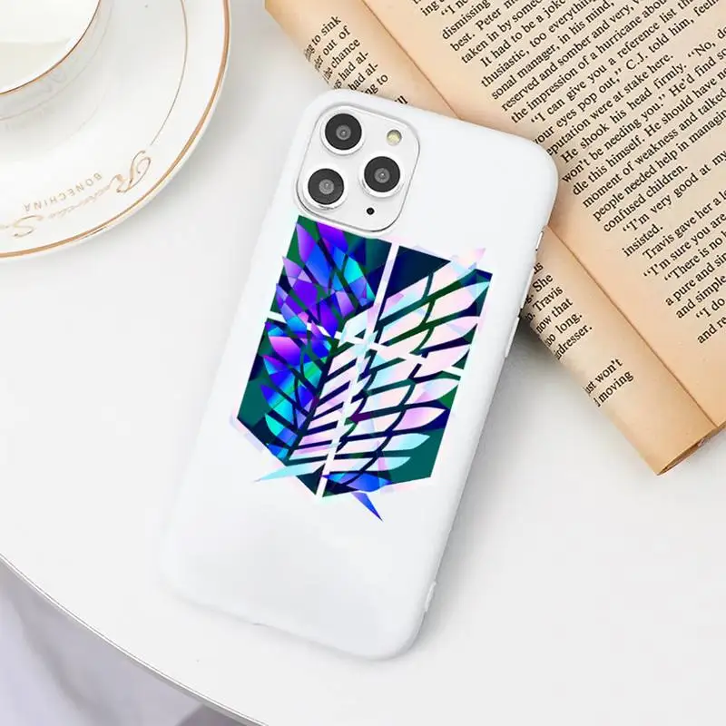 

Hot Anime Attack On Titan Phone Case Candy Color for iPhone 6 6S 7 8 11 12 XS X SE 2020 XR mini pro Plus MAX funda
