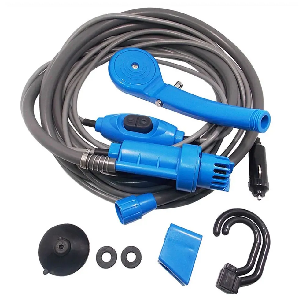 

Portable Car Washer 12V Camping Shower DC Car Shower High Pressure Power Washer Electric Pump For Outdoor Camping Travel Pet
