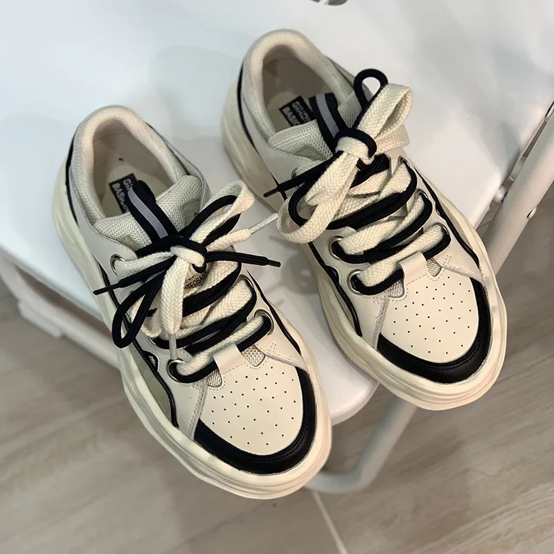 

2021 New Fashion Casual Sports White Shoes Women's Thick-soled Old Shoes Outdoor Hiking Shoes