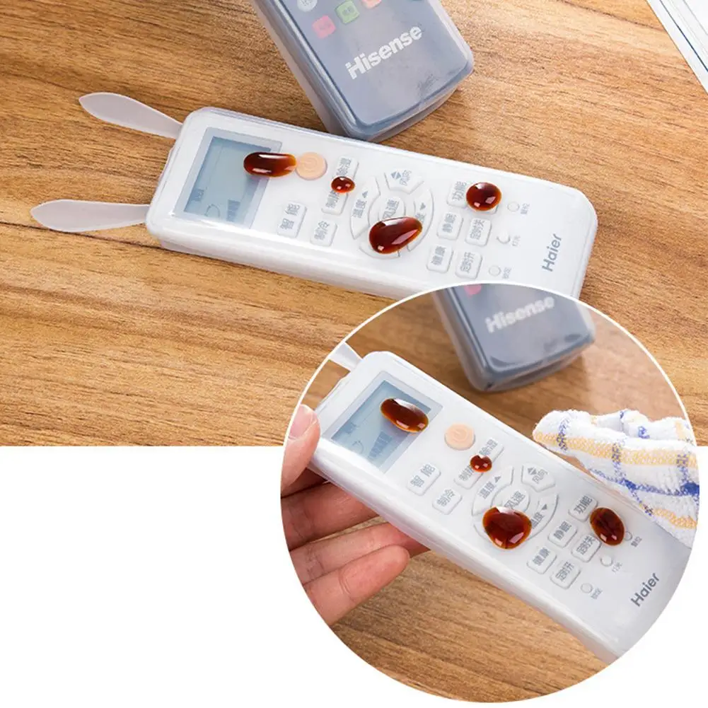 cute cartoon rabbit ear remote control case silicone transparent waterproof dustproof bag remote control protective cover free global shipping